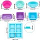 Ahandmaker 7 paquete de moldes de jabón de silicona DIY-WH0181-13-2