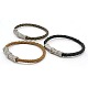 Braided Leather Cord Bracelets MAK-F001-01-1