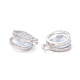 Alloy Clear Cubic Zirconia Charms ZIRC-A022-04P-2