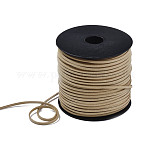 Eco-Friendly Faux Suede Cord, Faux Suede Lace, Tan, 3.0x1.4mm, about 98.42 yards(90m)/roll