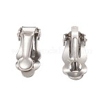 304 Stainless Steel Clip-On Earrings Findings, Stainless Steel Color, 16x7x6mm