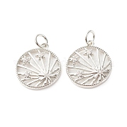 Латунные микропаве прозрачные подвески с фианитом ZIRC-P094-09P-RS