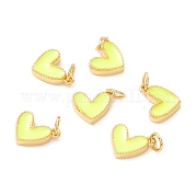 Подвески из латуни с покрытием из эмали KK-D073-27G-06