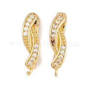 Фурнитура для сережек-обручов из латуни с фианитом KK-S374-04G-05