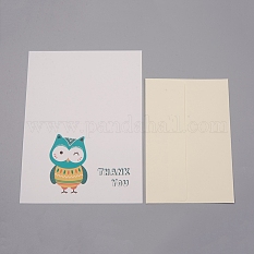 Ensemble de cartes de remerciement enveloppe et motif animal DIY-WH0161-22E