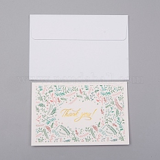 Umschlag und Blumenmuster danke Kartensätze DIY-WH0161-23A