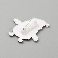 Broche acrylique de noël&nbsp;JEWB-WH0030-12G