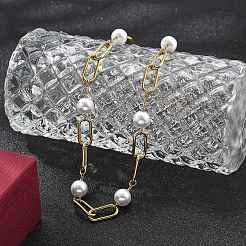 Ionenplattierung (IP) 304 Edelstahl ovale Gliederkette Halsketten für Frauen&nbsp;NJEW-P320-23G