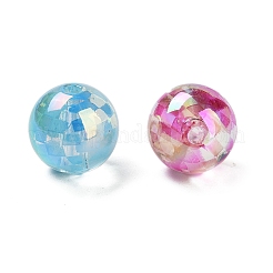 Placcatura uv perline acriliche iridescenti arcobaleno&nbsp;OACR-O008-02B