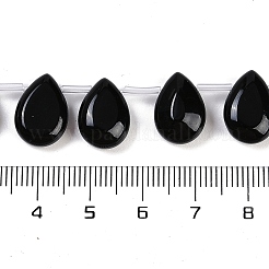 Natürliche schwarze Onyxperlenstränge (gefärbt und erhitzt).&nbsp;G-B125-G01-01