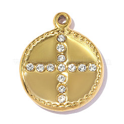 Pendentifs en acier inoxydable 304 et strass&nbsp;STAS-OY017-72G