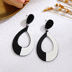 Pendientes colgantes de rayas acrílicas&nbsp;FS-WG5637F-02