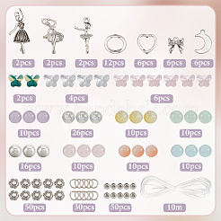 Tänzerin Thema DIY Legierung & Messing & Glasperlen Armband Herstellung Kits&nbsp;DIY-SC0029-01