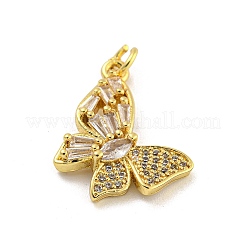 Ciondoli in ottone con placcatura a cremagliera con pavé di zirconi&nbsp;KK-G513-14G