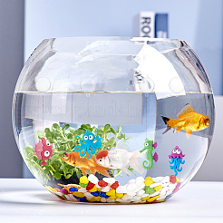 4 Stück 4 Stile schwimmende Display-Dekorationen aus Silikon und Kunststoff&nbsp;AJEW-GF0013-35