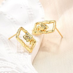 Clous d'oreilles en laiton&nbsp;EJEW-G432-01G