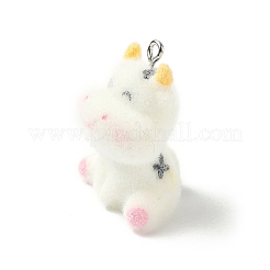 Pendentifs en résine opaque et floconneux&nbsp;LS-FIND-A058-02C