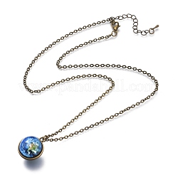 Collana di pendente di vetro&nbsp;NJEW-D281-C-14AB