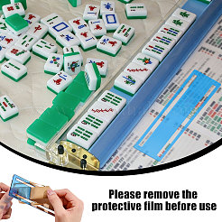 4 lettore di regole del mahjong in PVC&nbsp;AJEW-GL0003-40A