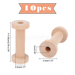 10 pz. rocchetti vuoti in legno per filo&nbsp;WOOD-PH0002-13