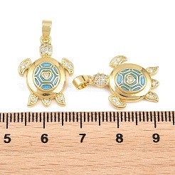 Pendentifs en émail de zircon cubique clair en laiton&nbsp;KK-E800-06A-G