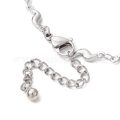 Herstellung von Armbändern aus Wellengliederketten aus Edelstahl 304&nbsp;AJEW-JB01303-02
