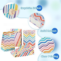 20 sac de rangement en papier à rayures arc-en-ciel (4 styles différents)&nbsp;ABAG-TA0002-36