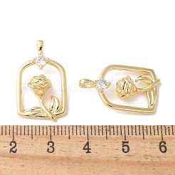 Pendentifs en laiton zircon cubique transparent&nbsp;KK-Q031-12G