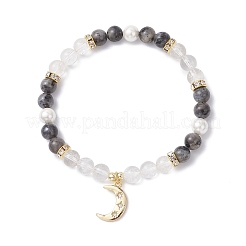 Bracelets à breloques en laiton avec zircone cubique à micro pavé&nbsp;BJEW-JB12230-02