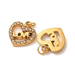 Colgantes de rhinestone de acero inoxidable 304&nbsp;RB-CBA73E1-02G