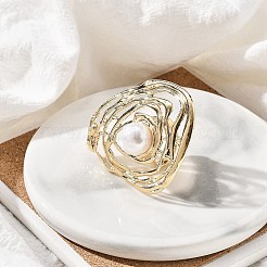 Runde verstellbare Ringe aus Legierung für Damen&nbsp;LS-RJEW-B108-04KCG