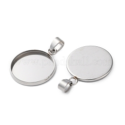 Pendentifs cabochons en acier inoxydable 304&nbsp;STAS-L282-010P-07