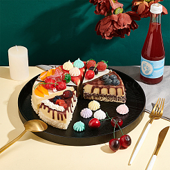 Plateau de service plat rond en bois&nbsp;AJEW-WH0244-95