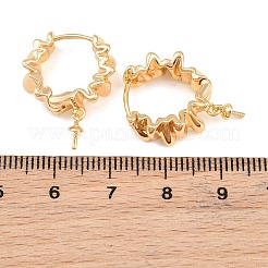 Reperti per orecchini a cerchio huggie in ottone&nbsp;KK-CBA2DE6-18G