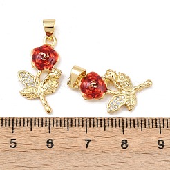 Colgantes de circonita cúbica de esmalte de latón&nbsp;KK-L251-27G