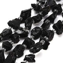 Rohe raue natürliche schwarze Turmalinperlenstränge&nbsp;GG-CBA0B77-A05-01
