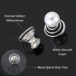 40 stücke 2 arten spirale haar pin spule eisen haar zubehör&nbsp;OHAR-SP0001-10A