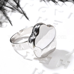 Verstellbarer Fingerring aus 304 Edelstahl&nbsp;RJEW-H244-02P