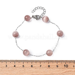 Bracciali a catena in acciaio inossidabile 304&nbsp;BJEW-C094-01P-01