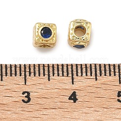 Cube Messing Micro Pave Zirkonia-Perlen&nbsp;KK-B170-03G