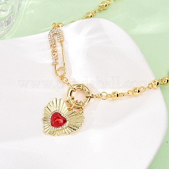 Colliers pendentifs « maman » en laiton&nbsp;NJEW-A071-12A-G