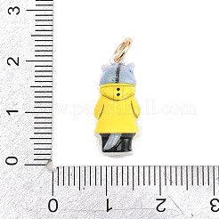 Pendentifs en acier inoxydable 304 émaillés&nbsp;STAS-F358-01G-15