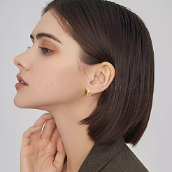 10 paire de boucles d'oreilles créoles en acier inoxydable 304 avec placage ionique (IP)&nbsp;EJEW-BBC0002-19A