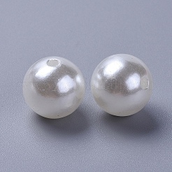 Senza Buco abs perline di plastica imitazione perla tonda&nbsp;MACR-F033-6mm-24