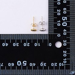 2 Paar 2-farbige Messing-Ohrstecker&nbsp;EJEW-SZ0001-36