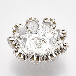 Boutons à tige en laiton plaqué couleur argent&nbsp;X-RB-S066-09S-08