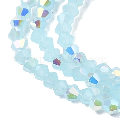 Fili di perline di vetro opaco placcate color ab&nbsp;GLAA-G127-02E
