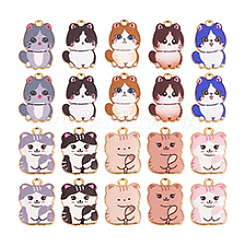 20pcs 10 Arten gedruckte Legierungsanhänger&nbsp;FIND-PH0021-07