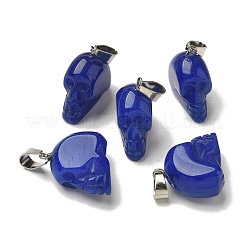 Gefärbt natürliche weiße Jade Anhänger&nbsp;G-Z067-02P-09
