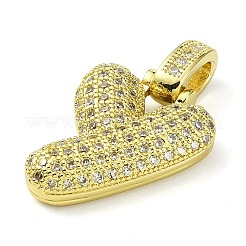 Messing micro pave klare zirkonia anhänger&nbsp;KK-M279-01G-Y
